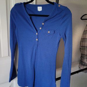 Womens long sleeve Henley